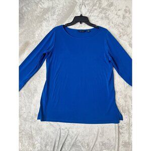 Women’s Susan Graver Everyday Top Stretch Blue Size Medium Petite